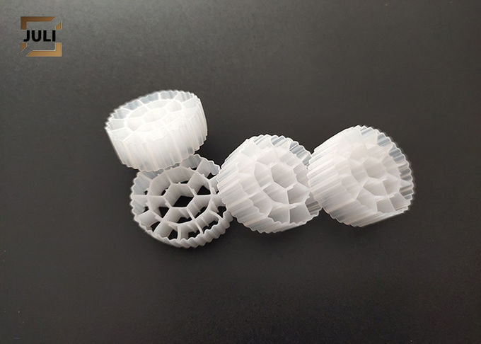 Filtermaterial-weißes HDPE-Material 25x10mm FDAs Safty A/O Plastik-MBBR Technologie- 0